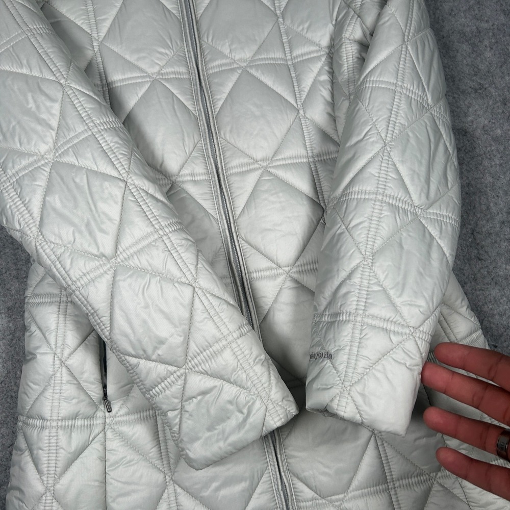 Patagonia Low sky Parka Coat Women Small Grey Fiona Quilted Puffer Jacket Winter - Picture 5 of 16